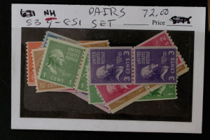 United States 839-851 Coil Pairs Complete Set MNH