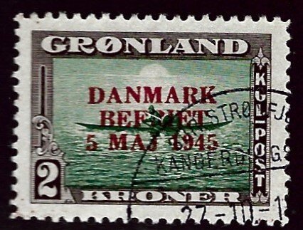 Greenland SC#26 Used VF SCV$110.00...!!