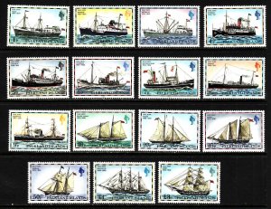 Falkland Is.-Sc#260a-74a-unused NH QEII set-Ships-dated 1982-#263a has