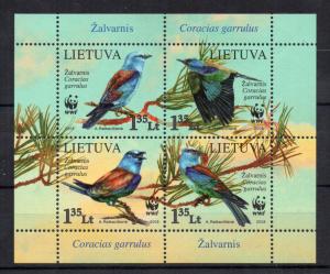 LITHUANIA - M/S - 2008 - BIRDS - WWF -