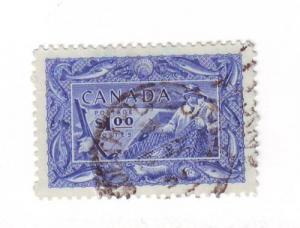 Canada Sc302 1951 $1 Fishing Industry stamp used