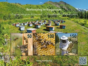 KYRGYZSTAN (KEP) / 2019 - (Mini Sheet) BEEKEEPING (BEES), MNH 