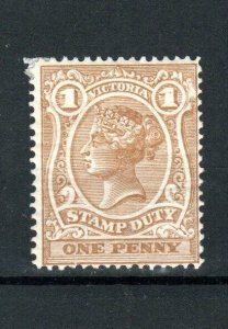 Australia - Victoria 1884-96 1d Stamp Duty perf 12 MH