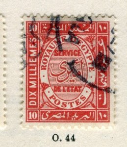 EGYPT; 1926 early Official issue fine used 10m. value