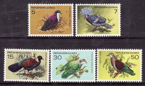 Papua New Guinea-Sc#465-9- id6-unused NH set-Protected Birds-1977-