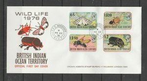 BIOT FDC 1976 Wildlife, 4th series Crown agents address