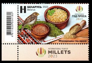 2023 Belarus 1524+Tab Birds - International Year of Millet 2,90 €