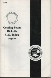 Philatelic Literature - Coming Soon! Ricketts U.S. philatelic literature Index