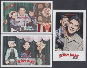 MONGOLIA Sc # 2350-2 CPL MNH SET of 3 SOUVENIR SHEETS HOWDY DOODY SHOW