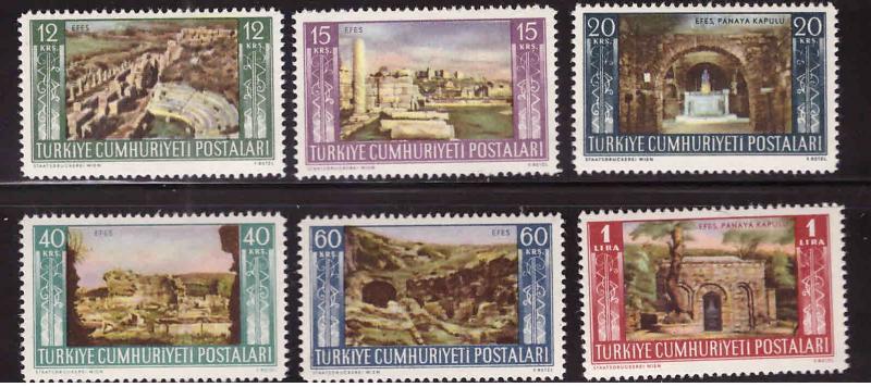 TURKEY Scott 1102-1107 MH* stamp set