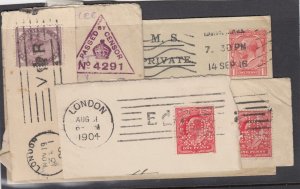 GB QV/KGV Collection On Pieces x 4 Postal History BP9087