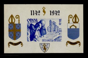 BELGIUM 1942 SHEET ORVAL ABBEY  MNH,OG