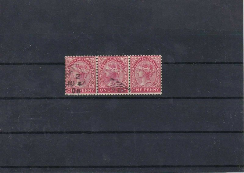 South Australia One Penny Used Stamps Block Ref: R5380