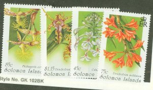 Solomon Islands (British Solomon Islands) #804-7 Mint (NH) Single (Complete Set) (Flowers)