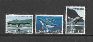 WHALES - NORFOLK ISLAND #573-5  MNH