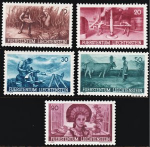 Scott #166-70 Farm Life MNH