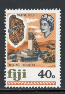 Fiji 1969 Queen Elizabeth II & Emperor Gold Mine & Ore 40c Scott # 273 MH