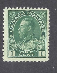 Canada # 104 MINT NH 1c GREEN KGV ADMIRAL BS27186