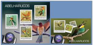 MOZAMBIQUE 2014 2 SHEETS m14401ab BIRDS OISEAUX