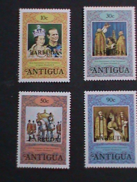 ​ANTIQUA 1978 25TH ANNIV: QUEENS ELIZABETH II -CORONATION -MNH SET VF
