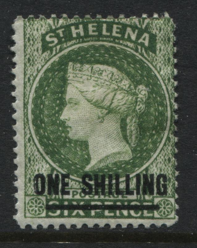 St.Helena QV 1883 1/ on 6d yellow green mint o.g.