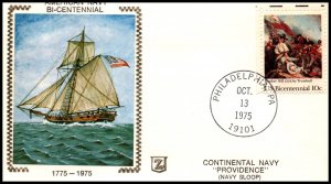 US American Navy Bicentennial Navy Sloop Providence 1975 Zaso Cover