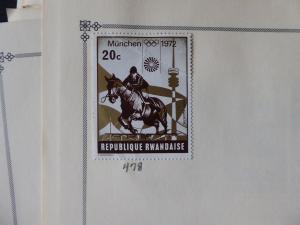 Rwanda 1962-1980  Mint/Used Stamp Collection on Scott Int Alb Pgs