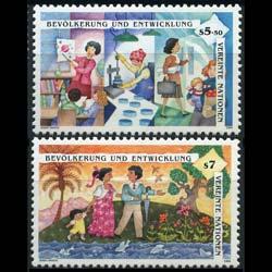 UN-VIENNA 1994 - Scott# 174-5 Population Set of 2 NH