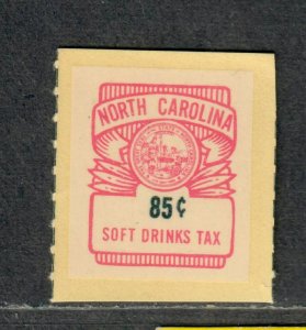 North Carolina State Revenue Stamp Sc#SD22 M/NH/VF Soft Drink