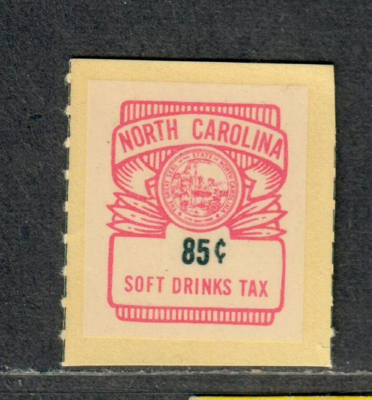 North Carolina State Revenue Stamp Sc#SD22 M/NH/VF Soft Drink