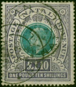 Natal 1902 £1.10s Green & Violet SG143 Good Used (2)