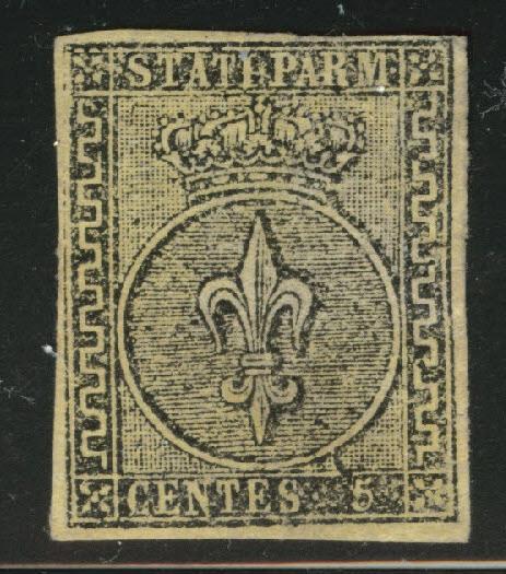 Parma Scott 9 Mint No Gum MNG 1852 margin tear at right 