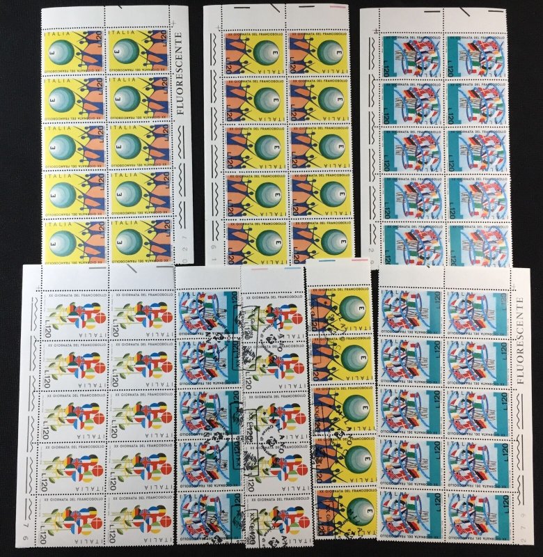 Spain Italy Liechtenstein MNH Used Blocks(Apx 250) HP1571