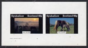 Eynhallow 1982 Horses #3 imperf  set of 2 values (40p &am...