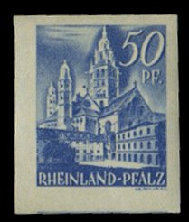 Germany, French Zone - Rhine Palatinate #6N11 (Mi. 11U) Cat€75, 1947-48 50p...