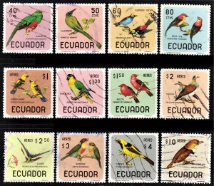 Ecuador Scott 751-51C, C441-48 complete set F to VF used.  FREE...