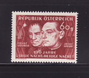 Austria 558 Set MH Franz Guber, Josef Mohr, Composers (E)