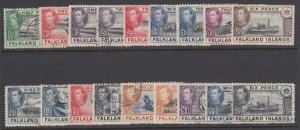 Falkland Islands, Scott 84-96, 101-102 (SG 146-163), used