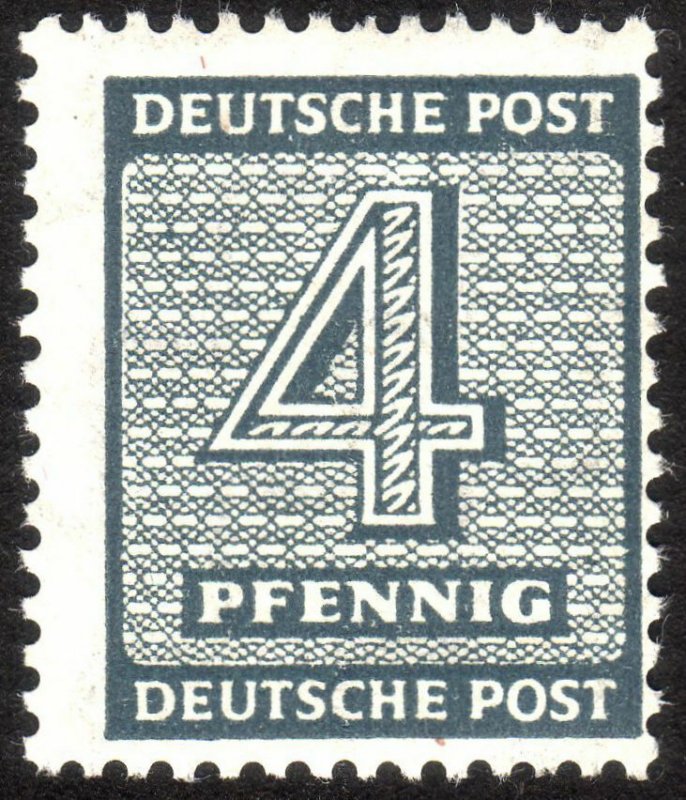 1945, Germany West Saxony 4pfg, MNH, Mi 127