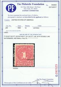 GENUINE SCOTT #J38 VF USED PF CERT 1894 DEEP CLARET BEP POSTAGE DUE  ESTATE SALE