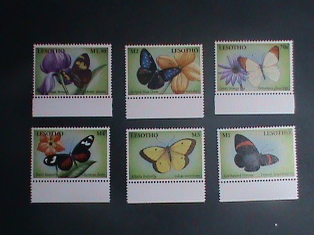 ​LESOTHO 2001-SC#1261-6 BEAUTIFUL-COLORFUL LOVELY BUTTERFLY- MNH SET VERY FINE