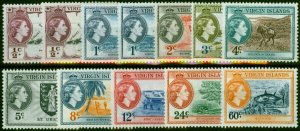 Virgin Islands 1956-62 Set of 12 to 60c SG149-158 V.F MNH