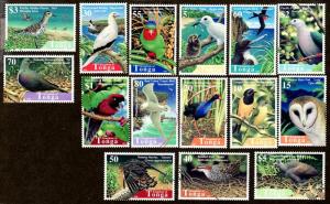 Tonga 992-1006 Mint NH Birds!