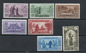 Italy - Sc# 258 - 264 MNH (dry spots on 75c)    /     Lot 0124423