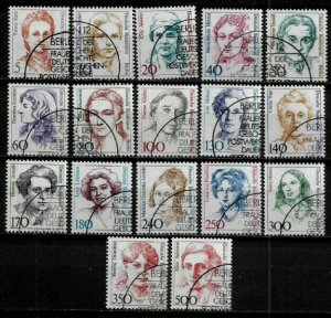 Germany: Berlin #9N516-32 Special Canceled Set - Famous Women