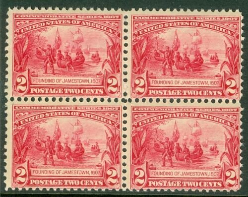 USA : 1907. Scott #329 Block of 4. Mint Never Hinged. Catalog $320.00. 