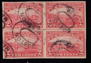 U.S. - 373 - Line Block of 4 - EXTRA FINE - Used