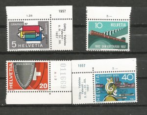 Switzerland # 359-362 MNH