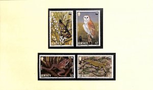 Jersey WWF World Wild Fund for Nature MNH stamps owl butterfly frog lizzard