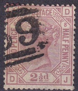 Great Britain #67 Plate 8 Used CV $60.00  (Z4280)